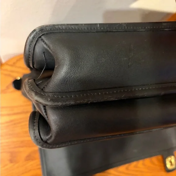 Coach Black Shoulder Bag with Gold Accents New Coach Black Messenger Bag with Gold Accents main image 1